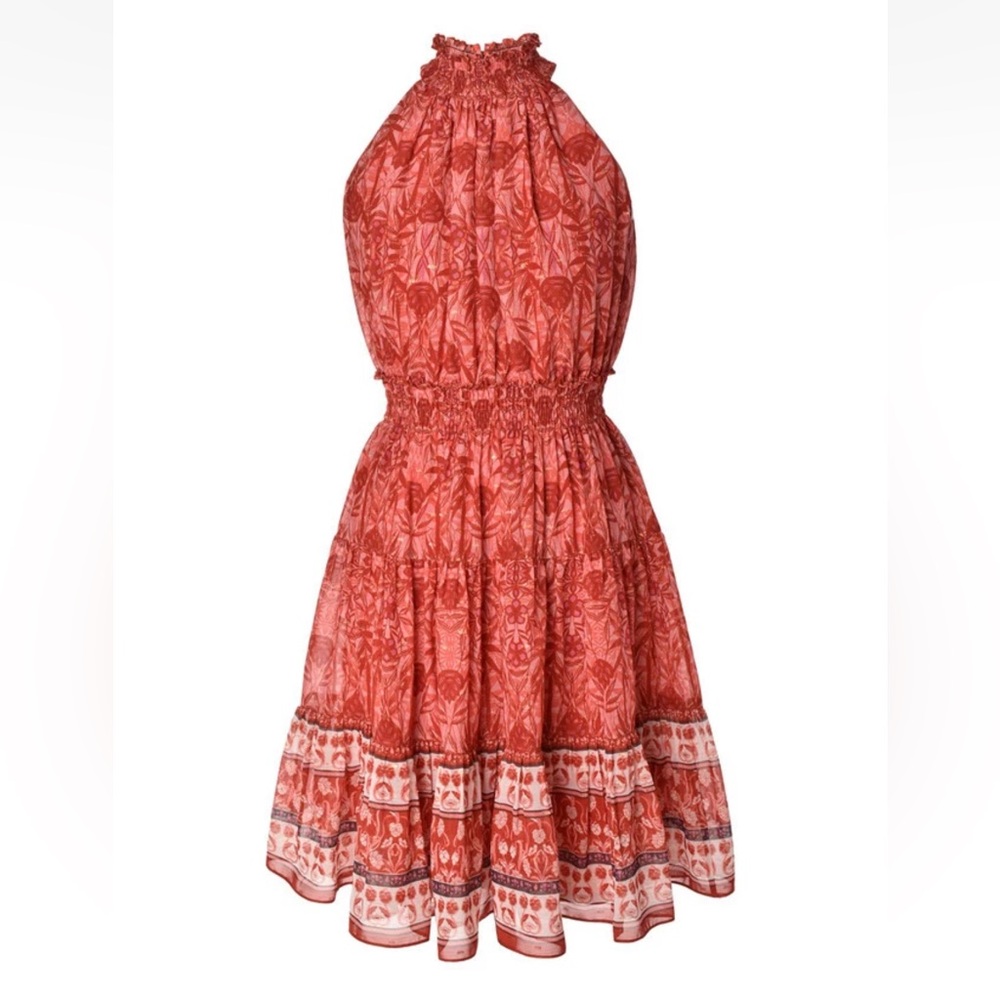 TAYLOR Women's Printed Mock-Neck Dress Rustic/Coral 14